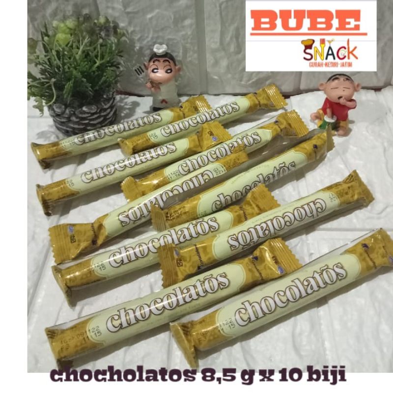 

chocolatos wafer stik coklat 8,5g x10 biji murah'