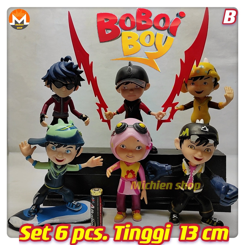Figure/Mainan Anak/Topper cake Figure Boboiboy Supra Halilintar set 5pcs.