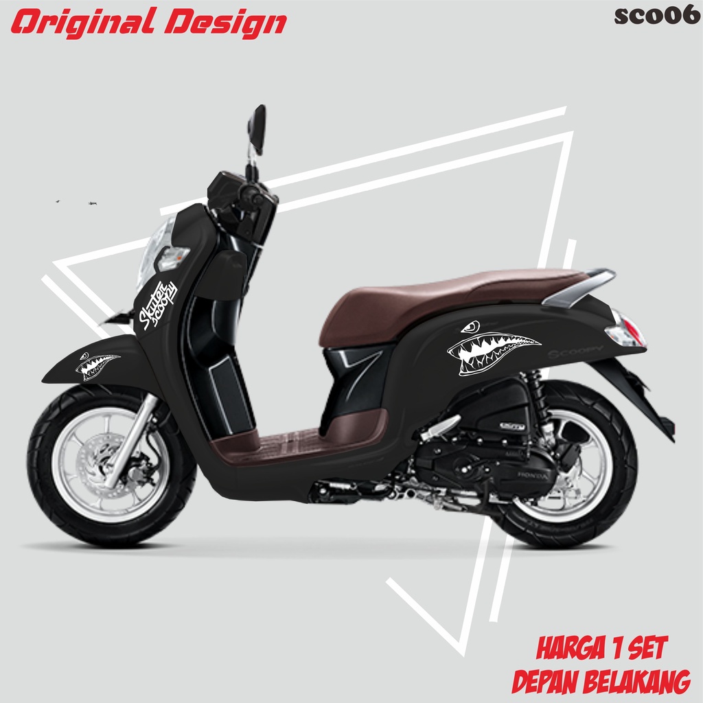 Bisa Custom Nama / Cutting Stiker Scoopy / Custom stiker cutting / Sticker Scoopy HIU Satu Set /all 