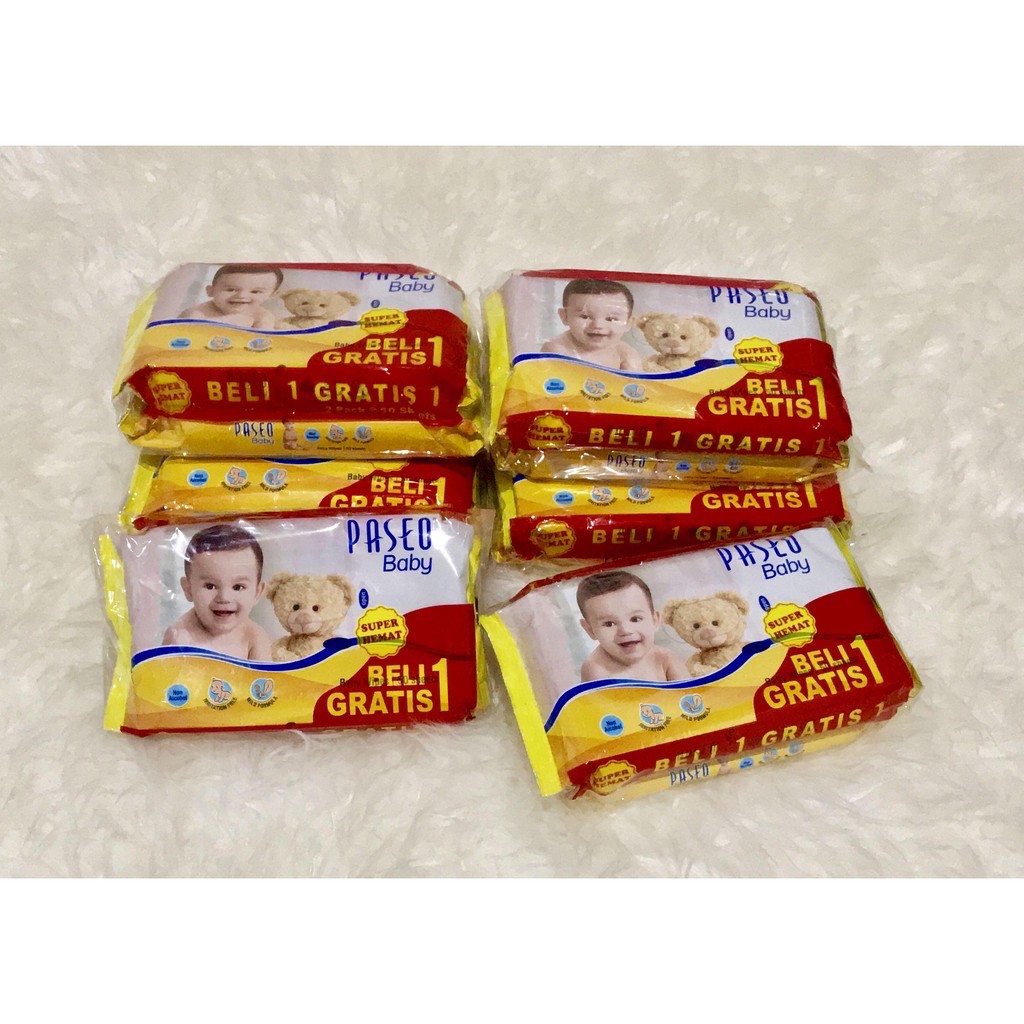 Tissue Basah Bayi Tisu Basah Paseo Baby Wipes Isi 50 sheets Buy 1 Get 1 - Tissue Basah Grosir