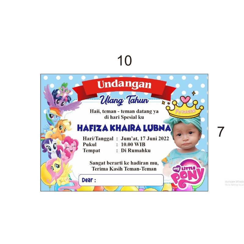 

Undangan Ulang Tahun tedhak siten khitan khataman AlQuran Undangan murah