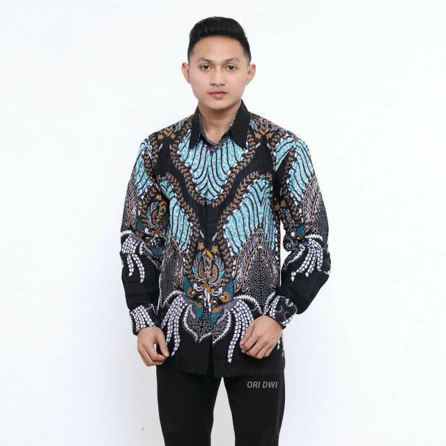 KEMEJA BATIK PRIA/HEM BATIK PRIA/BAJU BATIK PRIA/MOTIF GUNUNGAN MOCCA