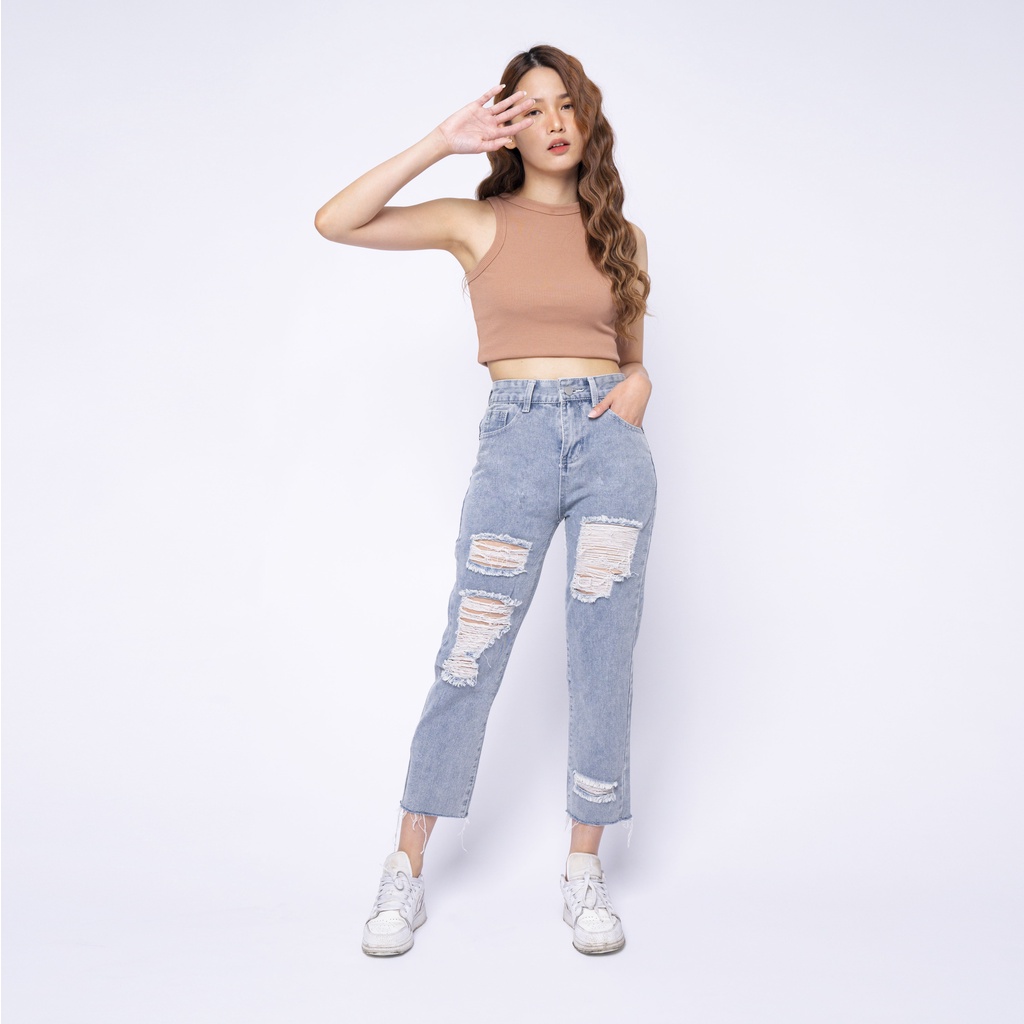 VIERLIN - Jeans 8806 - RIPPED JEANS WANITA