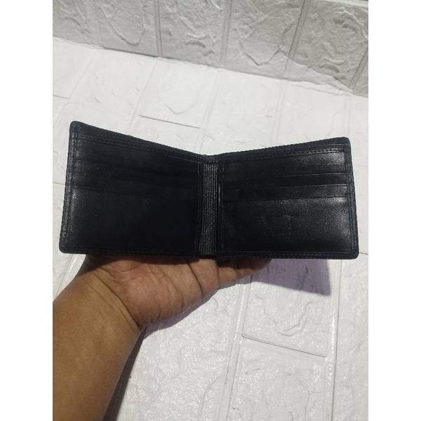 dompet kulit asli model lipat dua simple