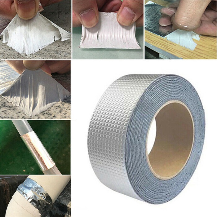 WATERPROOF TAPE ROOF Lakban Alumunium Tahan Air Panas Anti Bocor - 5 cm x 300 cm