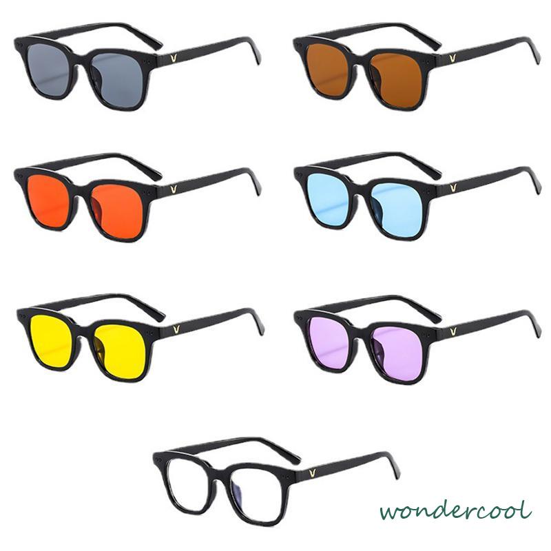 1 Pcs Korea Kacamata Hitam Wanita Kacamata Anti Radiasi Blueray Warna Permen Uniseks Sunglasses-Won