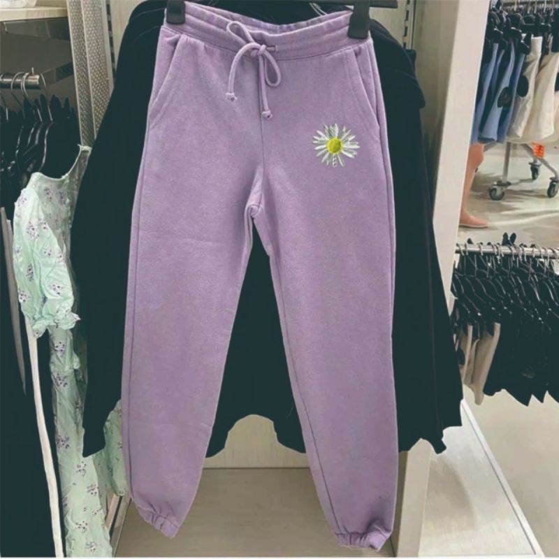 DAISY JOGGER PANTS EMBROIDERY | CELANA JOGGER WANITA | JOGGER SUNNIZA