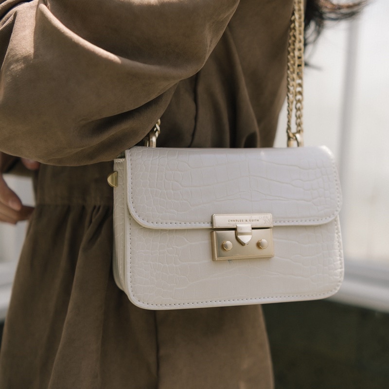 CK Croco Shoulder Bag