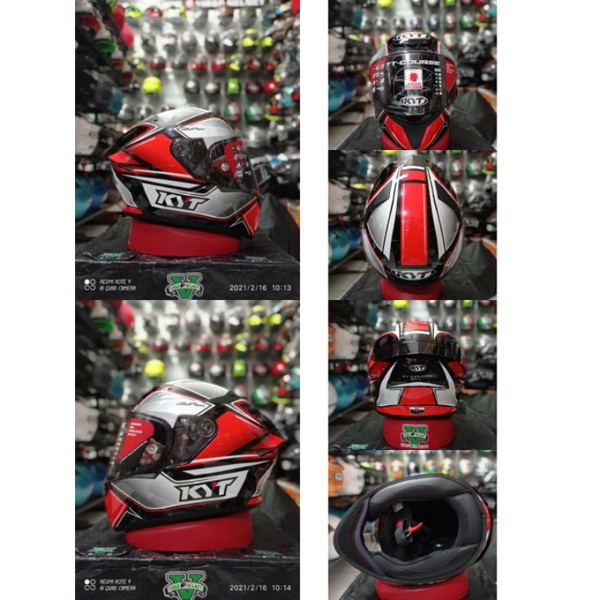 KYT HELM TT COURSE TOURIST RED FLUO