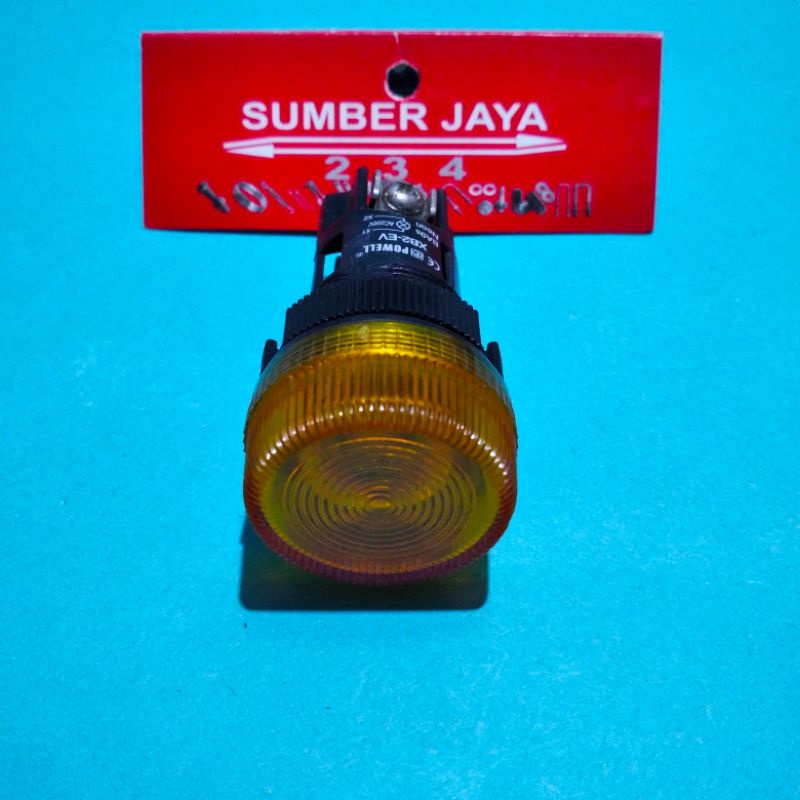 Lampu indikator kuning 220 V / indicator light singnal  / pilot lamp  TERMURAH