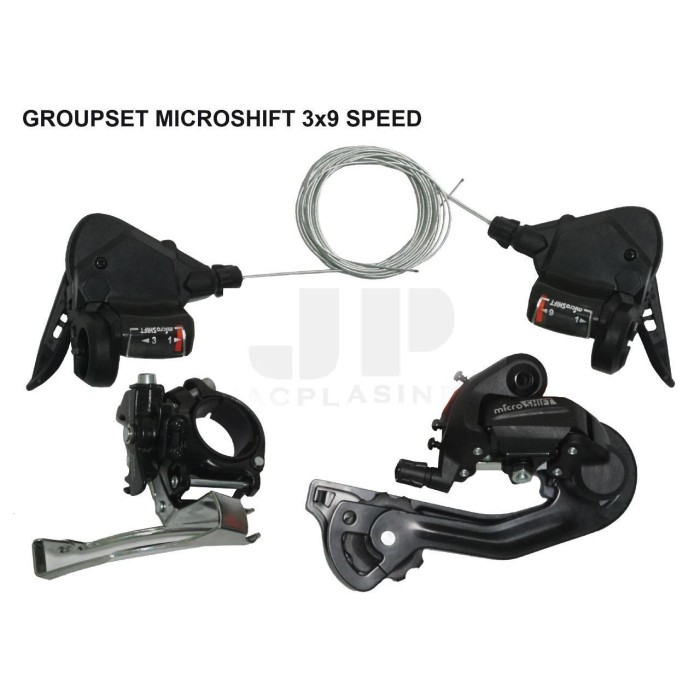 MINI GROUPSET MICROSHIFT 3X9 SPEED SHIFTER RD FD SEPEDA MTB