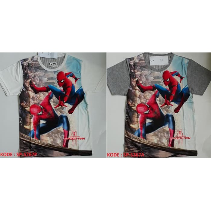 TERBARU Kaos Anak Laki laki merk FURO Koleksi Spiderman 10 12 14 BEST SELLER