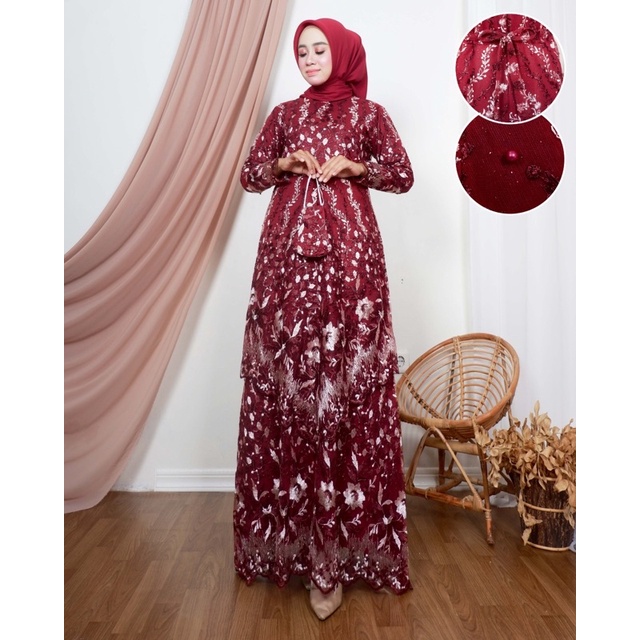GAMIS TINGKAT RUNCING CLAUDIA 2/GAMIS KONDANGA/GAMIS PESTA/GAMIS MURAH/GAMIS WISUDA/GAMIS LAMARAN/GA