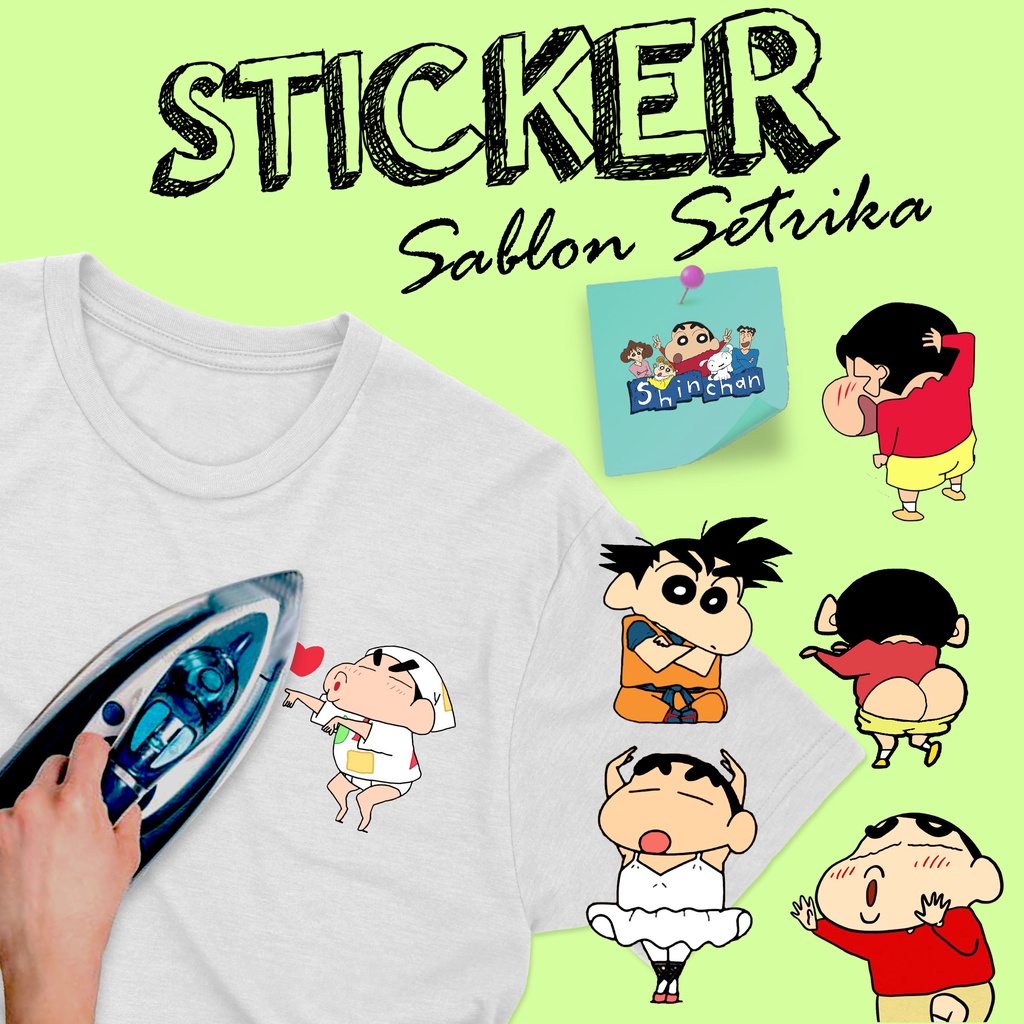 STICKER KAOS SINCHAN LUCU STICKER ANAK MURAH STICKER KAOS SINCHAN MURAH LUCU