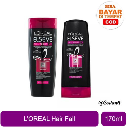 L'Oreal Paris Shampoo &amp; Conditioner ELSEVE FALL RESIST 3X 170ML ANTI RONTOK LOREAL