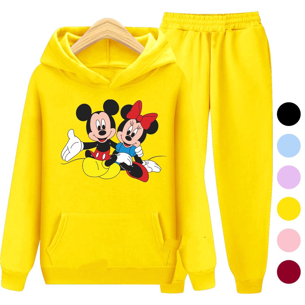 Setelan Anak Sweater Hoodie MICKEY MOUSE / Sweater Anak Kartun Size S (3-5 Thn) M (5-7 Thn) XL(9-12 thn) XXL (13 + thn)