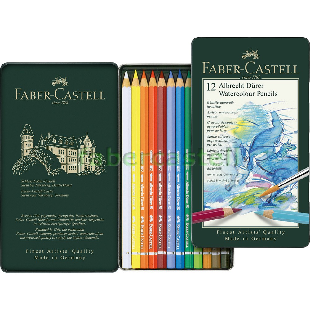 Jual Watercolour Pencil Albrecht Durer Faber Castell 12 Tin Berhadiah 1 Spidol Besar Permanent Indonesia|Shopee Indonesia