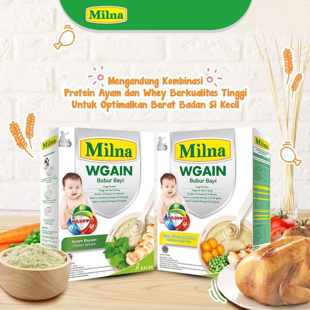Milna Bubur Bayi Wgain 6-12 Bulan - Bubur Bayi Penambah Berat Badan