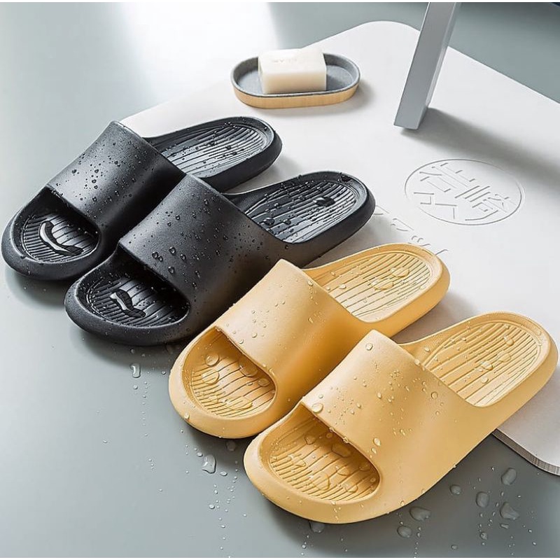 Sandal Slip On Polos Korean Style Murah | Empuk Anti Slip Anti Air Bahan EVA Sandal Dewasa BP FINETIC