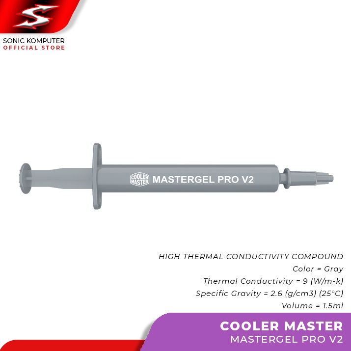 Cooler Master MasterGel Pro V2 | Thermal Paste Master Gel Pro V2 | Pasta Prosesor CoolerMaster