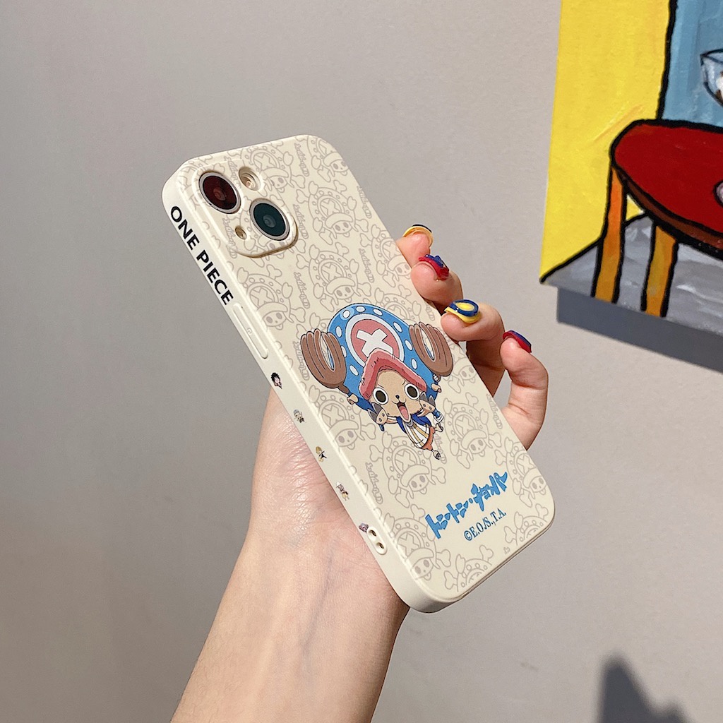 Soft Case Silikon Motif Anime One Piece Untuk IPhone 11 12 13 Pro Max X XS XR 7 8 Plus