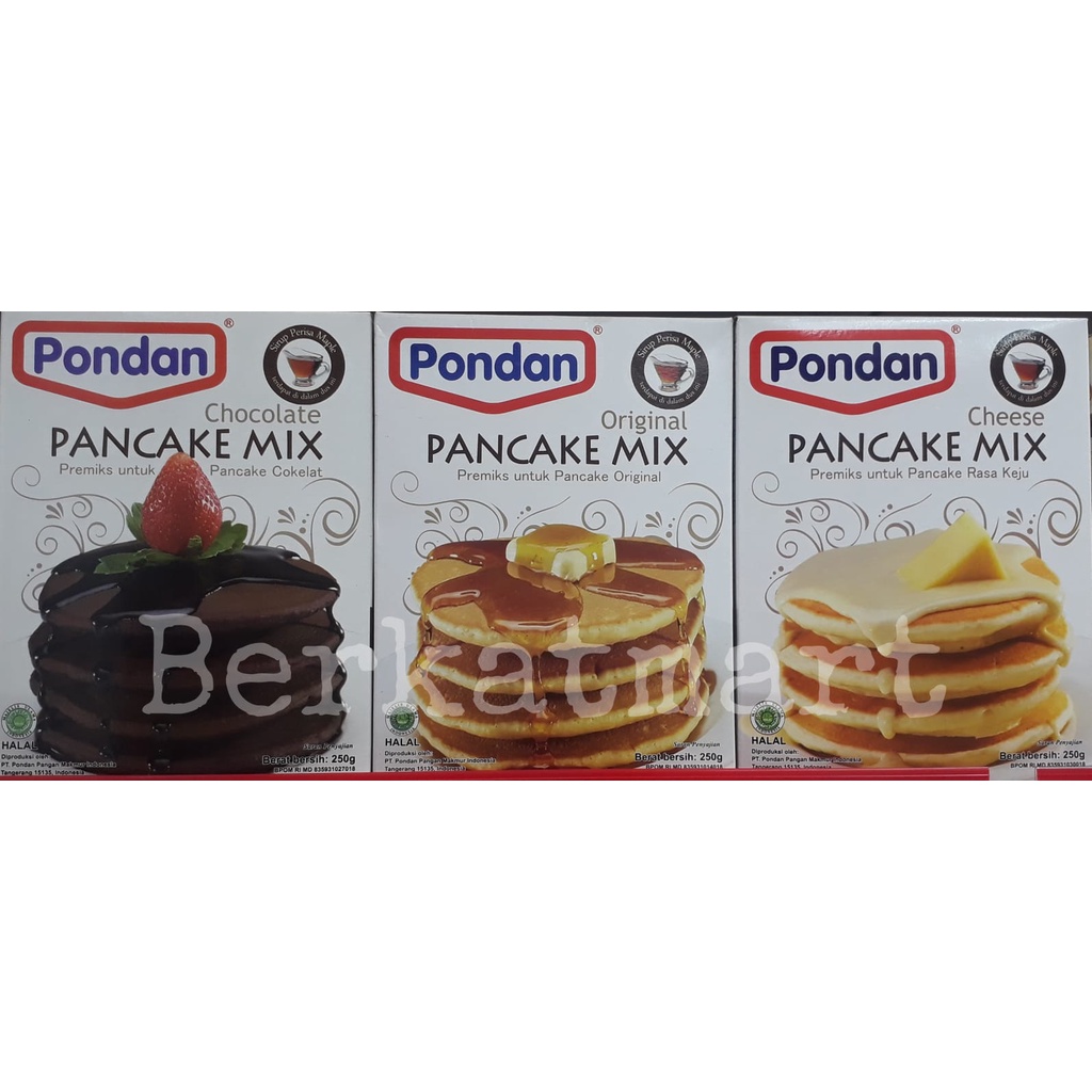 Pondan Pancake Mix Tepung Premix 250 gr - CHOCOLATE - ORIGINAL - CHEESE