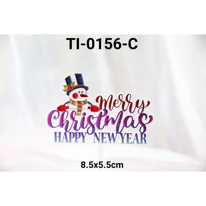 

KUE-PENGHIAS-ALAT- TI-0156-C CAKE TOPPER TULISAN NATAL MERRY CHRISTMAS SNOWMAN RAINBOW -ALAT-