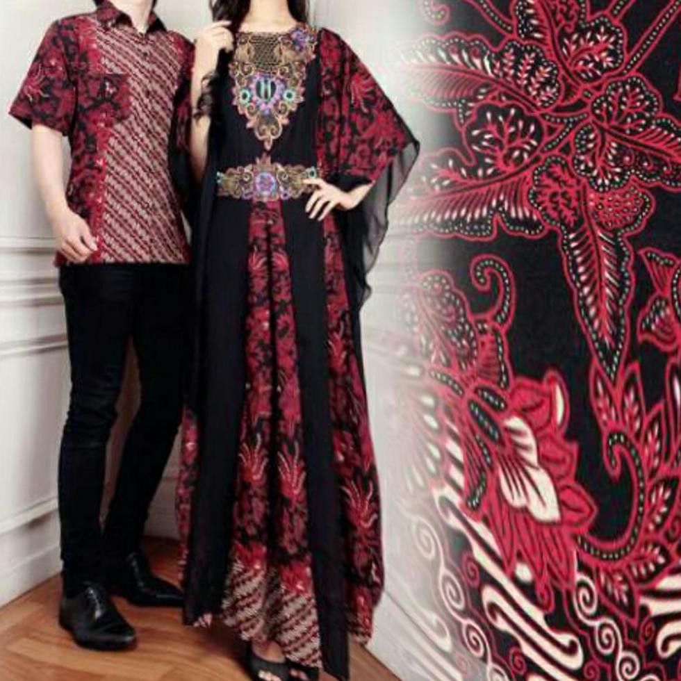 Hot Couple Kaftan Alivia Batik Pesta Baju Pasangan Sarimbit Batik Undangan Baju Pesta Keluarga Baju