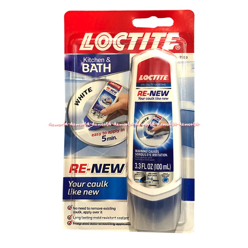 Loctite Kitchen &amp; Bath Renew Lem Loktited Lem Silikon Sealant Untuk Memperbaiki Dempul Keramik Marmer Lantai Dapur Stick Pen Loktaid