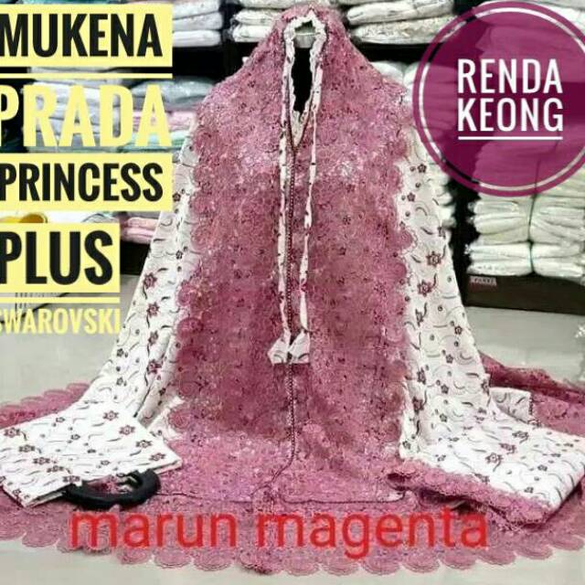 Mukena Bordir Prada Princess Renda Keong Premium High Quality