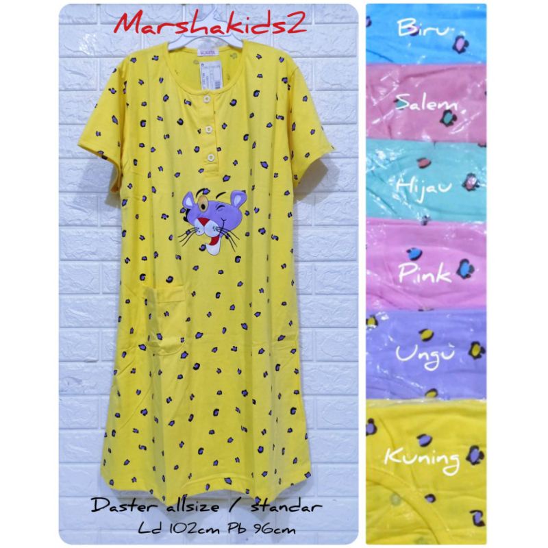 Daster kaos Allsize dewasa Lorita by Sofie daster allsize kancing depan busui daster midi Ld 100 cm