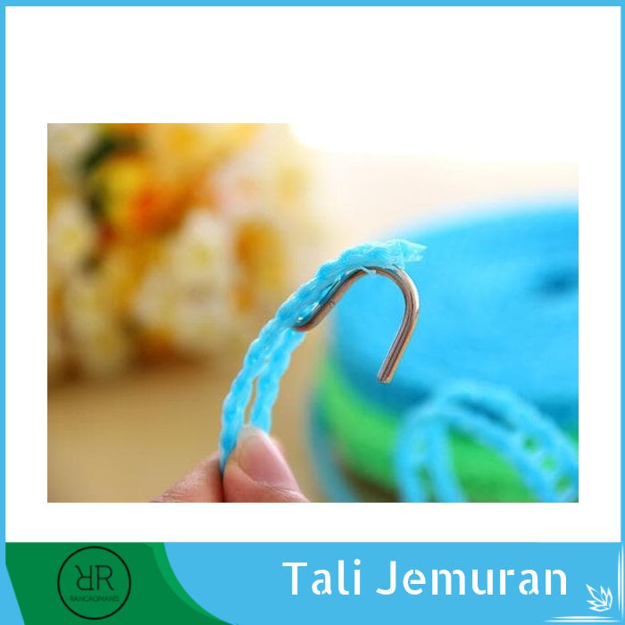 ☀ACCBAYI☀ ACC0073 Tali Jemuran Panjang 5 Meter Clothes Line Laundry Gantungan Baju Tambang Praktis Kuat Warna Murah