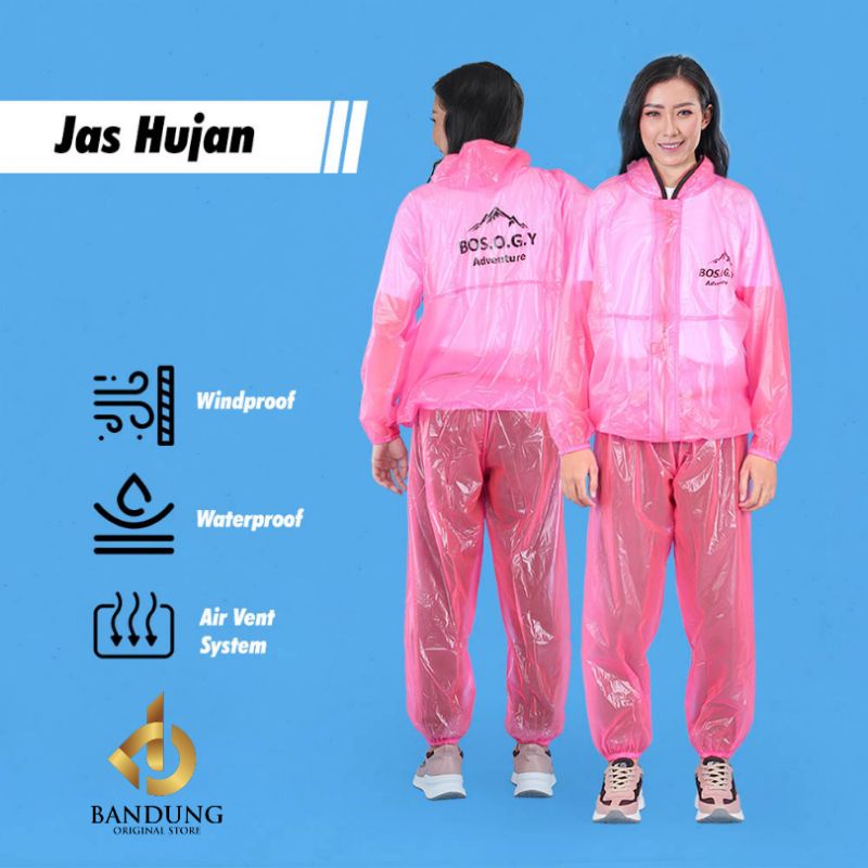 PROMO MUSIM HUJAN | Jas Hujan Perempuan Dewasa Ungu Pink Tebal Terbaru Setelan Baju Celana | Mantel Cewe | Mantel Olahraga Bahan Premium Original Termurah