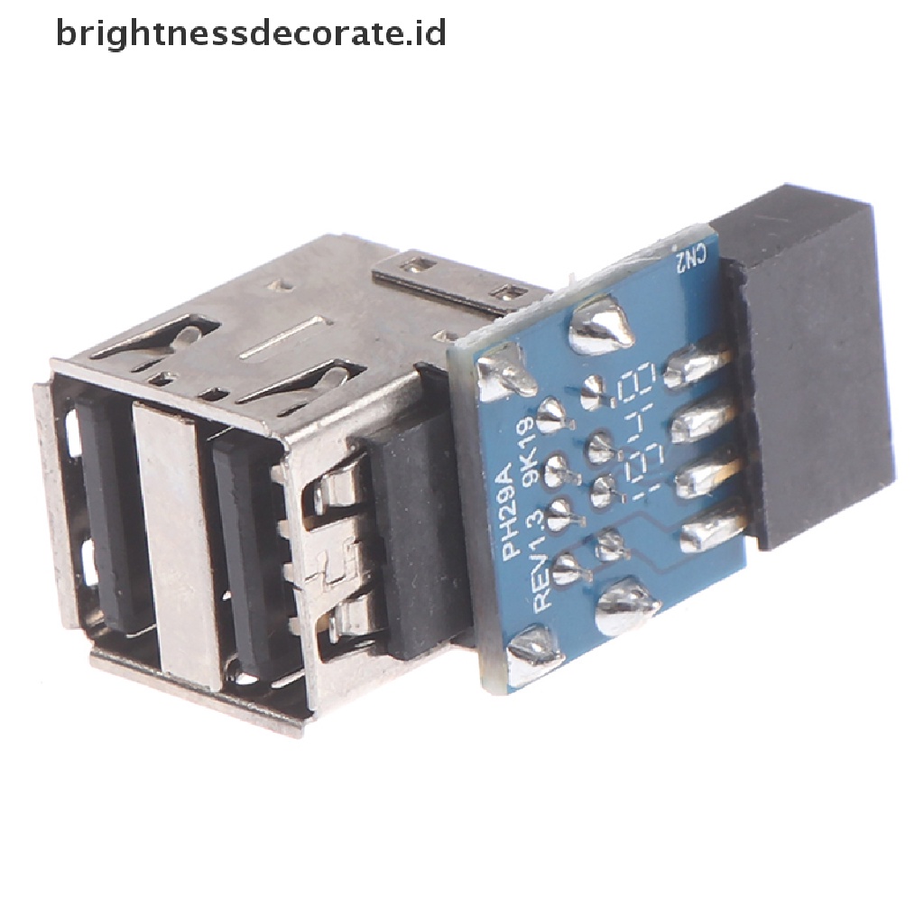 Adaptor Header Internal 9 Pin Motherboard Ke 2 Port Usb 2.0 A Female
