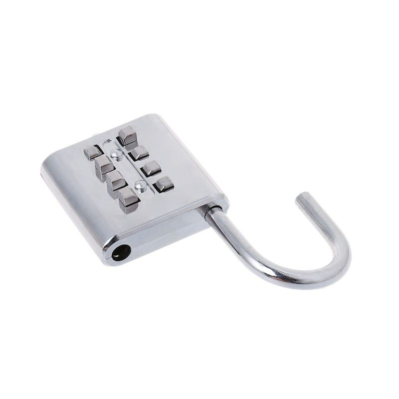 CRE  4 Digit Silver Push Button Combination Number Luggage Lock Padlock Travel Code