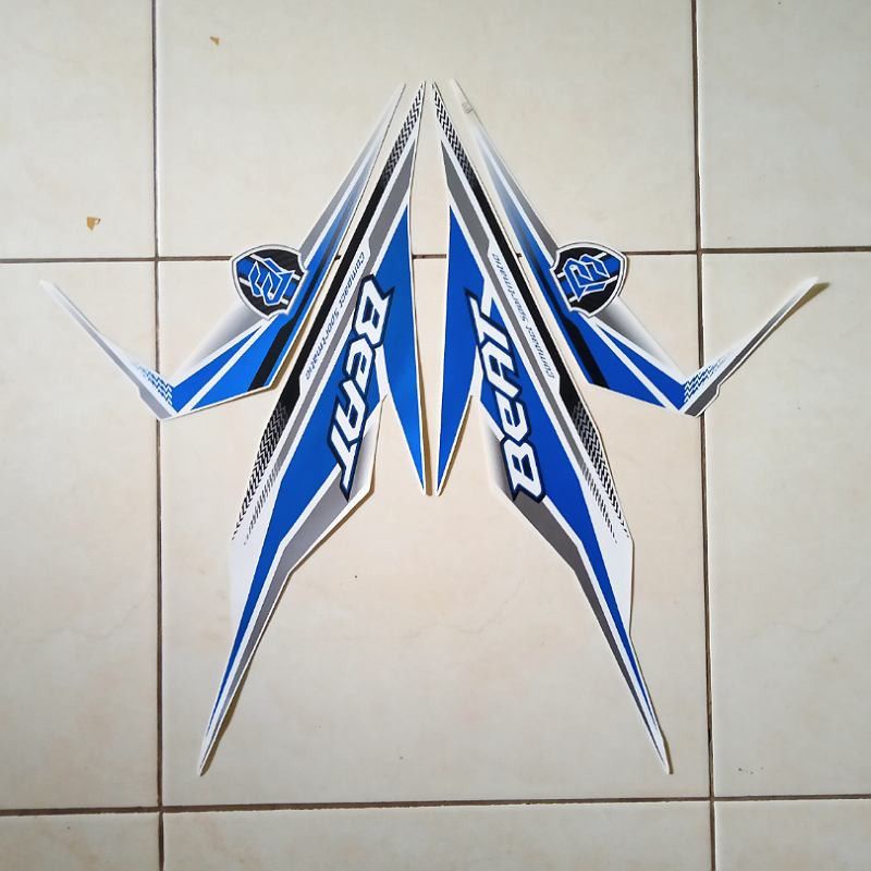 striping beat CBS 2019 putih Striping lis stiker standar Ori Honda beat CBS putih 2019