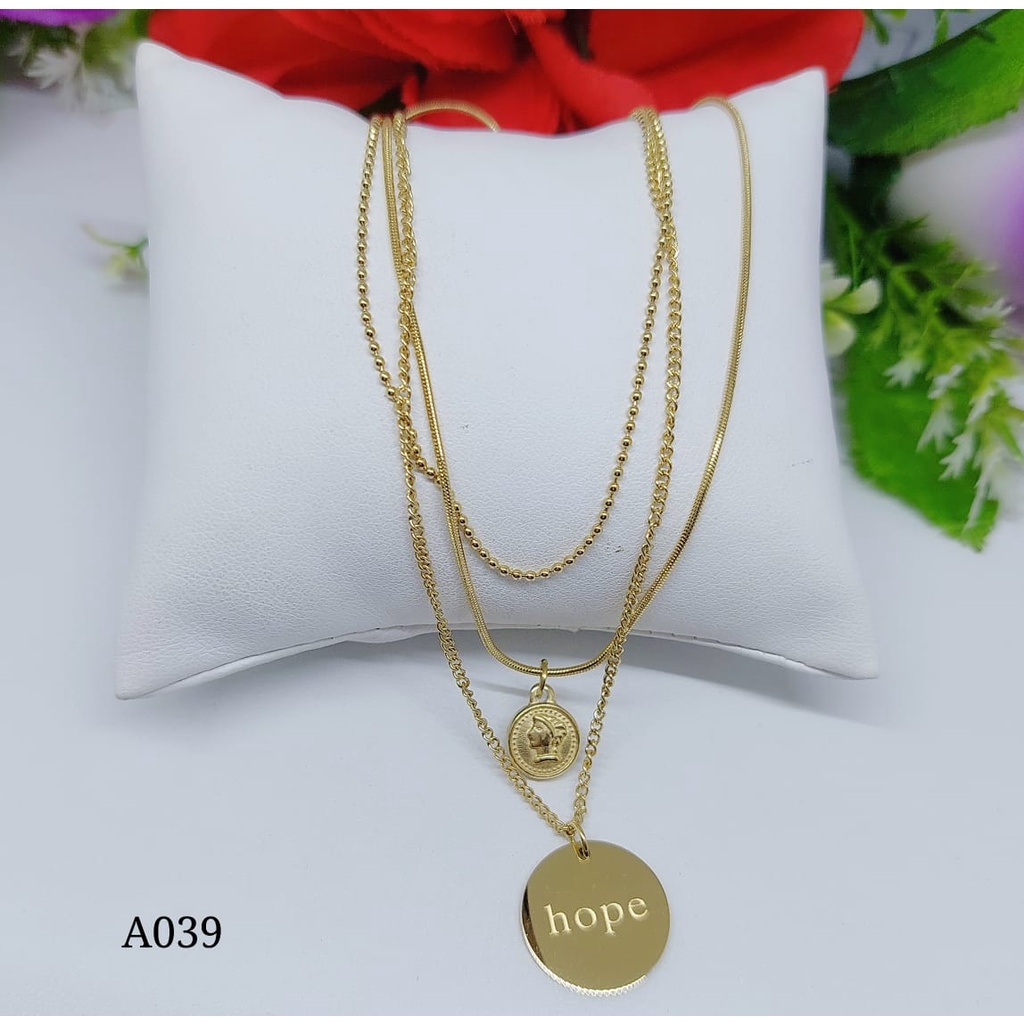 Titaniun kalung fashion A038-041