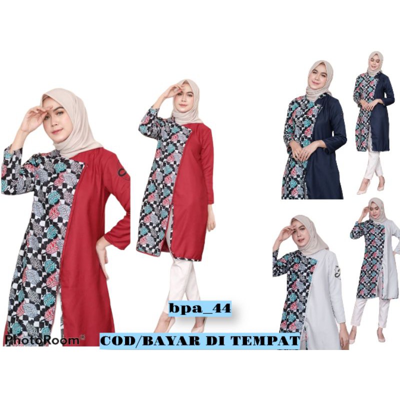 tunik batik | tunik modern | tunik kombinasi | atasan batik wanita