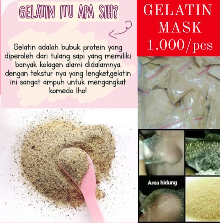 Masker Komedo Gelatin / Gelatin