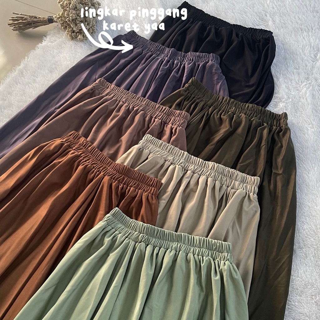 ROK POLOS PREMIUM / BASIC SKIRT / ROK PEREMPUAN / SKIRT / M FIT TO XL - HASSANAH