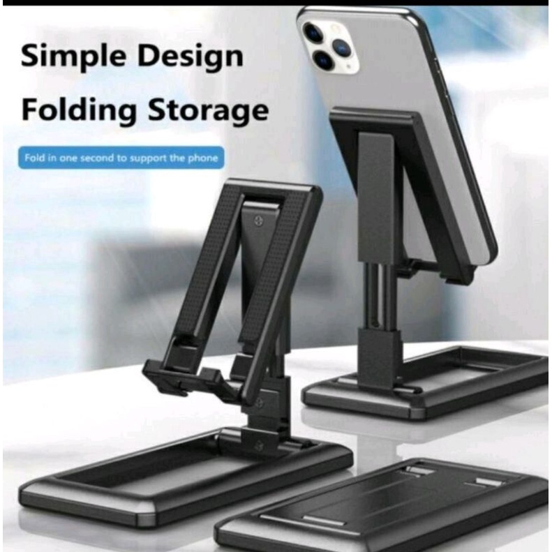 STAND HP LIPAT MEJA UNIVERSAL HOLDER DUDUKAN HANDPHONE FOLDING DESKTOP ADJUSTABLE HOLDER HP