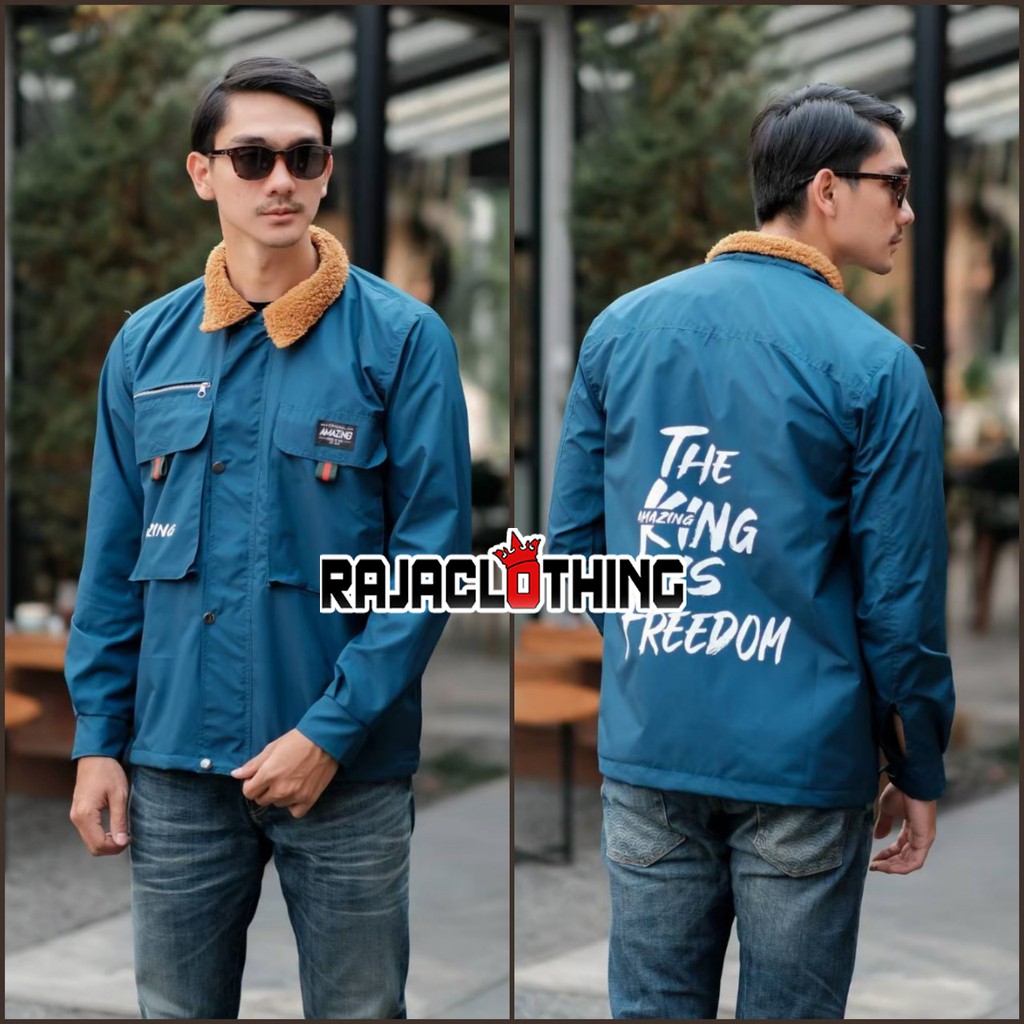 RCL - Jaket Pria Cozy Pria Merk Amazing / Jaket Parasut Gunung / Jaket Windbreaker