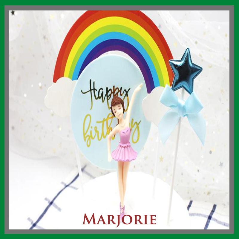 Cake Topper Happy Birthday / Tusukan Hiasan Kue Happy Birthday Acrylic-MJD