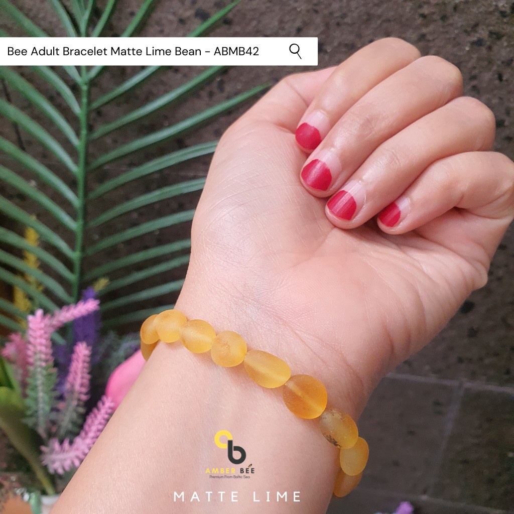 Gelang Kesehatan Amber Dewasa Premium Matte By Amber Bee