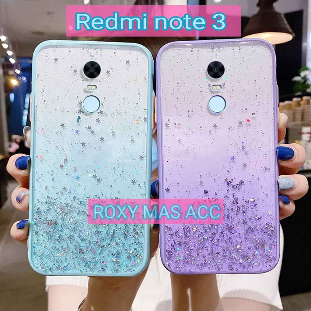 SOFTCASE ( XIAOMI REDMI NOTE 3 ) TERBARU CASE DOVE GLITER FUZE TRANSPARAN DENGAN KAMERA PROTEKSI, SO