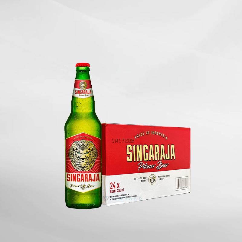 PROMO ( 24 Botol ) Singaraja Pilsner Beer 330 ml