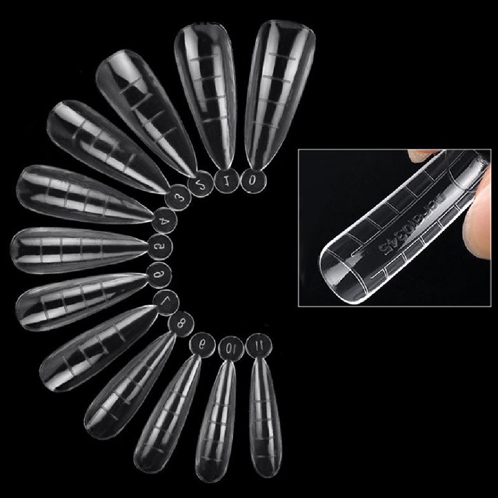 [OOID] 120pcs Kit Plastic Curve False Nails Art Dual Form French Tips Gel Extension ID