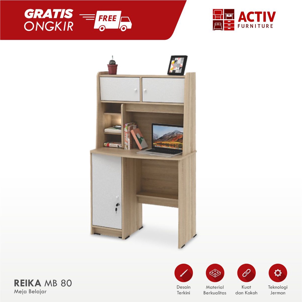 activ meja belajar minimalis   meja tulis study desk   reika mb 80
