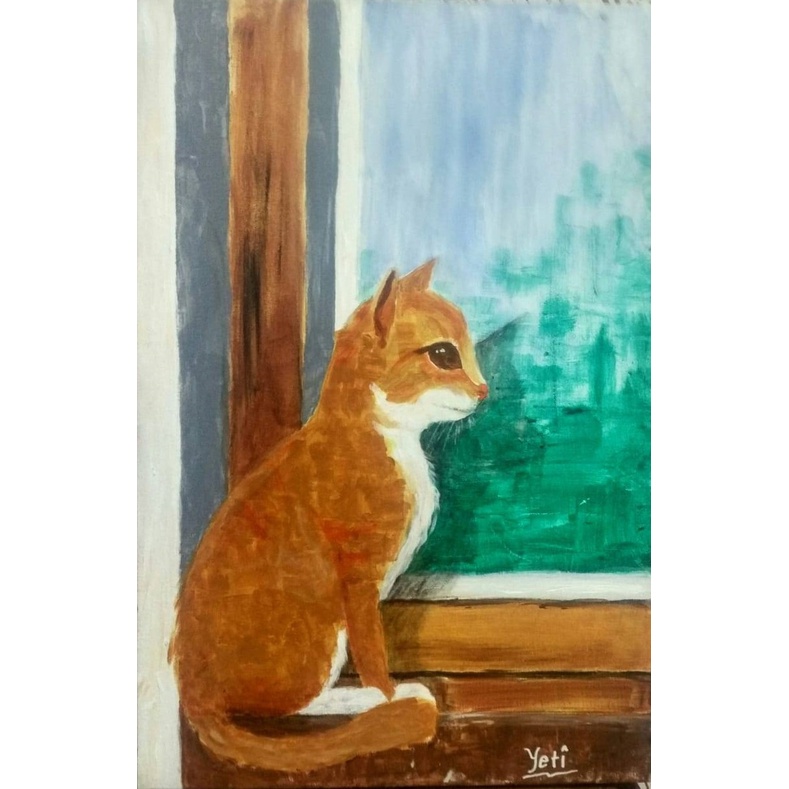 Lukisan Kanvas: Meow