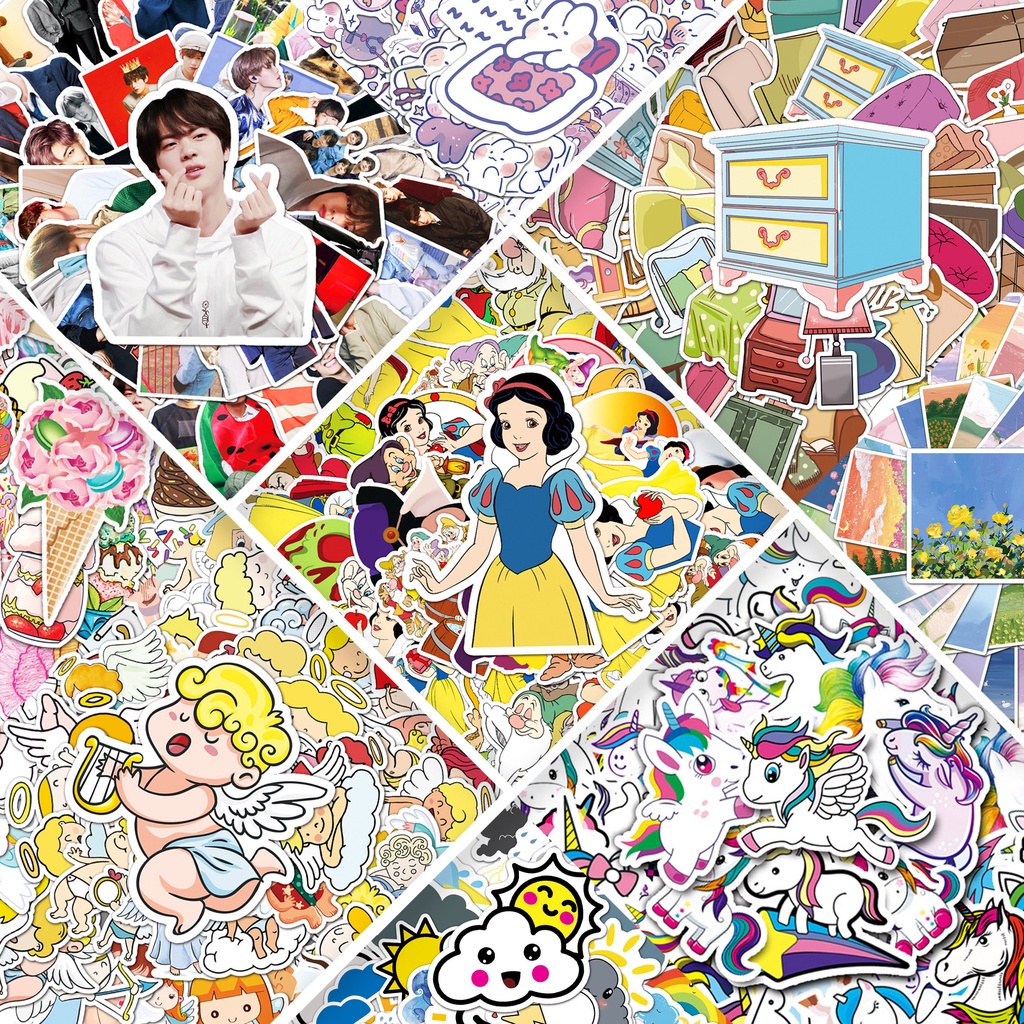 50 PCS Sticker LOGO Graffiti Sticker Vinyl Laptop Waterproof DIY HP motor helm mobil ipad tablet stiker hp aesthetic